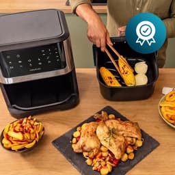 Heteluchtfriteuse - Airfryer Frituurpan - Gezond Koken - Extra Grote Mand - 8 Liter - Roestvrij Staal — thumbnail 2