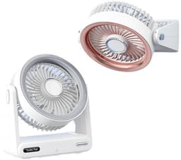 KZQ Gouden Kleine Usb Powered Desktop Ventilator - Herlaadbaar Met Vier Windsnelheden Tot 15 Uur Batterijduur Krachtige Luchtstroom Ultrastil Voor Kantoor Kamer En Reis - Goud — thumbnail 4