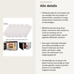 Dailygoods- Mica Plaat - 5 Stuks - Hoge Temperatuur Weerstand - Duurzaam - Magnetron Onderdeel - Isolerende Eigenschappen - Milieuvriendelijk - Microwaveplaat — thumbnail 5
