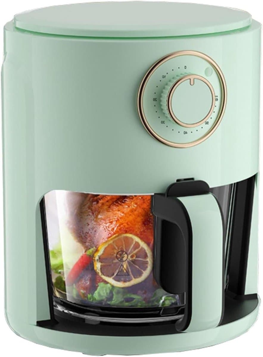Airfryer met Glas - Friteuse Oven - Gezond Bakken - Transparante Kuip - 5L - Zwart — afbeelding 1