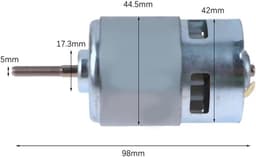Vervangende Motor - Borstelloze Motor - Gazon Onderhoud - Lichtgewicht Ijzeren Constructie - 9 8 x 4 45 cm - Zilver — thumbnail 3