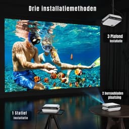 AHD® Mini beamers - Projector - Mini beamer - Wit -‎ 21cm x 18cm x 10cm — thumbnail 2