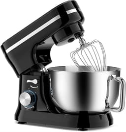Elektrische Keukenmixer - Standmixer - Bakken Thuis - 1000W Motor 8 Snelheden - 5Qt Kom - Zwart — thumbnail 1