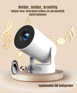 YOR® Mini beamers - Projector - Mini beamer - Wit -10cm x 10cm x 18cm — thumbnail 4