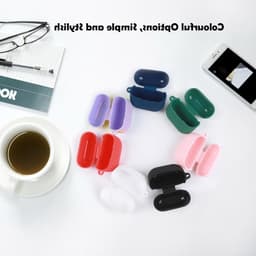 Mobiele Telefoonhoes Geschikt voor Samsung Buds3 FE/Buds 3/Buds 3 Pro met 2 Carabiner Haken, Anti-Verlies Band, Schokbestendige Silicone Bescherming — thumbnail 7