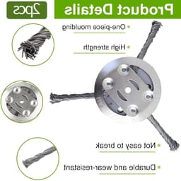 Kruis en knipgras met een set van 2 stalen draad maaikoppen voor elektrische grasmaaiers en onkruidborstels — thumbnail 3