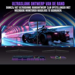 RUX® Gaming Monitor 240hz - Gaming Monitor -Zwart - ‎‎18cm x 62cm x 45cm; 5kg — thumbnail 5