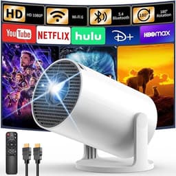Draagbare Android TV-projector met Wi-Fi en Bluetooth, 1080P ondersteuning — thumbnail 1