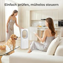 Torenventilator - Staande Ventilator - Ruimte Koelen - Fluisterstil Slaapmodus - 62 cm Hoog - Wit — thumbnail 4