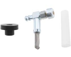 JHUBERS- Brandstofdoorvoer Metalen Afsluitklep - Gas Tank Doorvoer - Robuuste Constructie - Geschikt voor 33/64 Inch - Compatibel met Generac/Coleman/Craftsman - Brandstofafsluiter