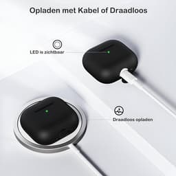 Studio Air Hoesje geschikt voor Airpods 4 - Zwart - Schokbestendige Siliconen Case — thumbnail 4
