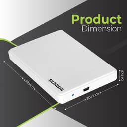 Externe Harde Schijf - Draagbare Opslag - Data Opslaan - Plug and Play - 1 TB - Wit — thumbnail 2