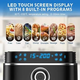 Heteluchtfriteuse - Airfryer Digitaal - Gezond Koken - Intuïtief Touchscreen - 35 Liter - Zwart — thumbnail 2