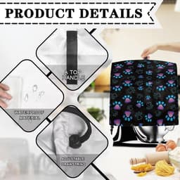 Mixerhoes Keukenapparaat - Beschermhoes Apparaat - Keuken Organisatie - Met Opbergvakken - Voor 4.5-5 Quart - Hondenpootjes Print — thumbnail 4