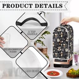 Blenderhoes - Keukenmachine Cover - Keuken Organisatie - Spatbestendig Materiaal - 24 x 185 x 405 cm - Koffie — thumbnail 3