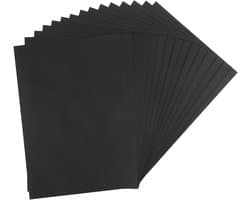 Zwarte A4 Tonpapier 250gsm - 15 Vellen Knutselpapier voor Uitnodigingen, Scrapbooking en Creatieve Projecten