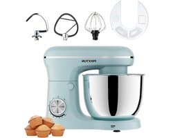 Keukenmachine - Mixer Bakken - Deeg Kneden - 1500 Watt Motor - 5 Liter Kom - Blauw