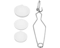 250g, 150g, 100g Kwarts Kruik Set met RVS Houder voor Smelten van Goud, Zilver en Koper, Perfect voor Juweliers en Metaalbewerkers