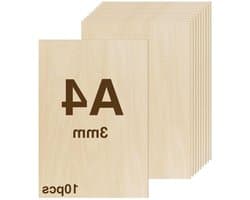 10x A4 Plywood Platen 3mm - Houten Platen voor Ambachten, DIY Houtbewerking, Laserbewerking en Modelbouw - Ideaal voor Geschenken en Creatieve Projecten - 300x210x3mm