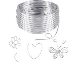 Kraftdraad 2mmx30m voor knutselen, sieraden maken en modelleren - Aluminium en roestvrij staal draad voor creatieve projecten