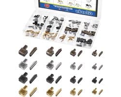 64 Sets Metal Zip Repair Kit met Zipper Sliders, Bottom Stoppers en Latch Parts in 4 Kleuren
