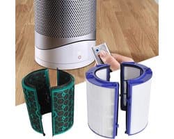 Vervangingsfilters voor Luchtreiniger, 2 Sets 360° HEPA en Actieve Koolstoffilters voor Verbeterde Luchtkwaliteit en Geurverwijdering