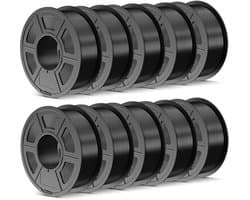 PETG Filament - 3D Printer Draad - Model Maken - Hoge Taaiheid - 10 kg - Zwart