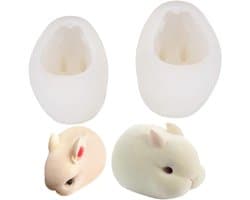 3D Konijn Zeep Silicone Mallen voor DIY Chocolade en Snoep - Perfect voor Resin en Klei Creaties