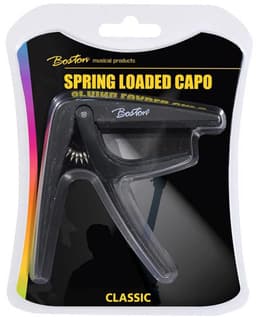 Capo - Boston BC-86-BK - Veermechanisme - Klassieke gitaar - Zwart — thumbnail 2