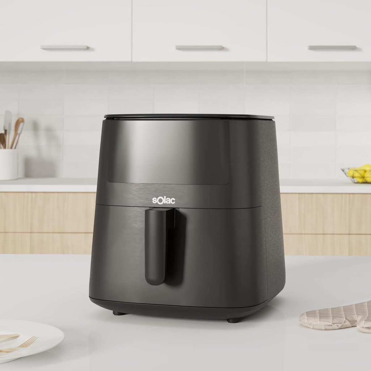 Heteluchtfriteuse - Olievrije Frituurpan - Gezond Koken - Digitaal Touchscreen - 7 Liter - Zwart — afbeelding 1