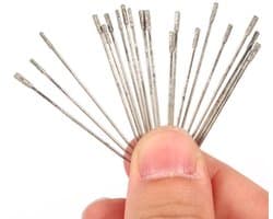 Diamantgecoate Boorbits voor Edelstenen, 20 Stuks, 1mm, Ideaal voor Sieraden en Agaatbewerking