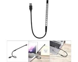 Mini USB-leeslamp met 10 flexibele mini-ledlampen voor laptop USB-voeding - zwart