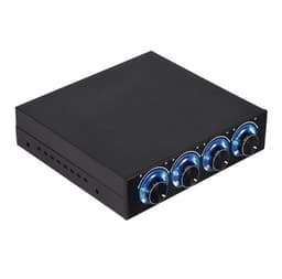 PC Fan Speed Controller, 4 Kanaals Koellichaam Controller voor Computer met Blauwe LED — thumbnail 1