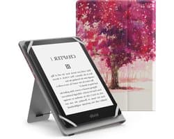 Universele Beschermcase voor 6-7 Inch E-readers en Tablets met Polsband en Verstelbare Stand, Geschikt voor Kobo Clara 2E, Kindle en Lenovo, Waterverf Landschap Design