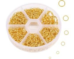 1000 Stuks Open Ringen voor Sieraden Maken - Metalen Ring voor Ketting Reparatie en Creatieve Projecten (4mm 5mm 6mm 7mm 8mm 10mm)