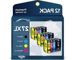 Inktcartridges Multipack - Printerinkt Set - Documenten Printen - Hoge Paginaopbrengst - 12 Stuks - Zwart Cyaan Magenta Geel
