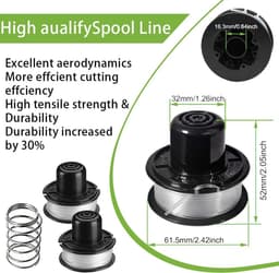 Grasmaaier Spoelen - Trimmer Spoelen - Onkruid Snijden - Automatische Lijn - 3 stuks - Zwart — thumbnail 4