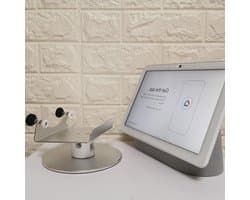 Standaard voor Google Nest Hub Max - Draaibare standaard - Smart Display - 360 graden rotatie - 10 inch - Zilver — afbeelding 1