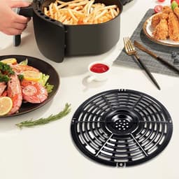 Airfryer Grill Pan - Bakplaat Vervanging - Gezond Bakken - Perforatie Ontwerp - 18 cm - Zwart — thumbnail 2