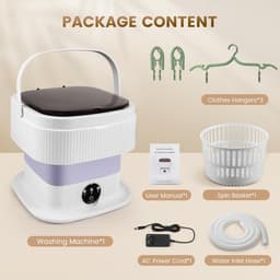 Mini Wasmachine met Centrifuge - Voor Kleine Wasgoed - Meerdere Programma's - huishoudapparaat — thumbnail 2