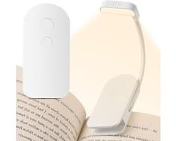 Leeslamp met Boekklem - Boeklamp USB - Lezen in Bed - 3 Kleurstanden - 2 stuks - Wit