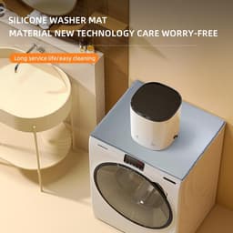 Wasmachine Droger Bovenmat - Apparaat Beschermhoes - Apparaten Beschermen - Waterdicht Siliconen Materiaal - 60x60cm - Zwart — thumbnail 6