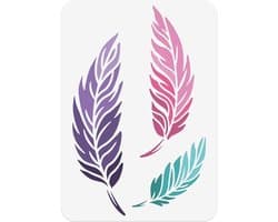 Kleine Veer Schilder Stencil, 29.7 x 21 cm Herbruikbare DIY Kunst en Ambacht Sjablonen voor Hout, Stof en Papier Decoratie