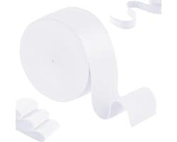 10 Meter Elastische Band voor Naaiwerk, Duurzaam en Veelzijdig, 15mm Breed voor DIY Projecten en Huishoudelijk Gebruik, Wit