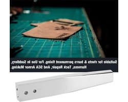 2-in-1 Rvs Gereedschap voor het Invoegen van Koperen Nieten in Leer - Perfect voor Professionele Toepassingen