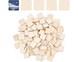 300 Stuks Onbewerkt Houten Blokken, Natuurlijke Hout Craft Materialen voor Schilderen, Pyrografie en DIY Projecten