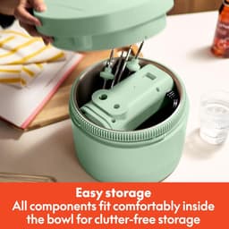 Elektrische Mixer - Keukenmachine Kom - Bakken en Klussen - 2-in-1 Hand en Stand - 35 Qt Capaciteit - Zeeglas — thumbnail 3