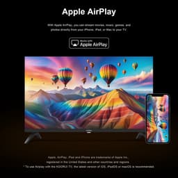 Koorui Tizen by Samsung Smart TV - LED Full HD - 40 inch/102 cm - Streaming apps - AirPlay - Hotelmodus - HDMI x3, USB x2, CI+ - Tripple Tuner DVB-T/T2/S/S2/C - Frameless Design - Enkelvoudige standaard - Geassembleerd in Eindhoven - K40Q1F-T8M — thumbnail 5