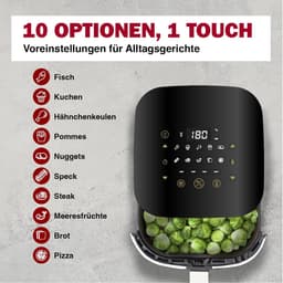 Heteluchtfriteuse - Airfryer - Gezond Koken - Transparant Venster - 3.5 Liter - Wit — thumbnail 3