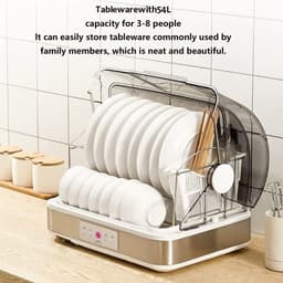 Compacte Vaatwasser - Desinfectiekast - Servies Drogen - Hoge Temperatuur Ontsmetting - 54 Liter - Wit — thumbnail 4